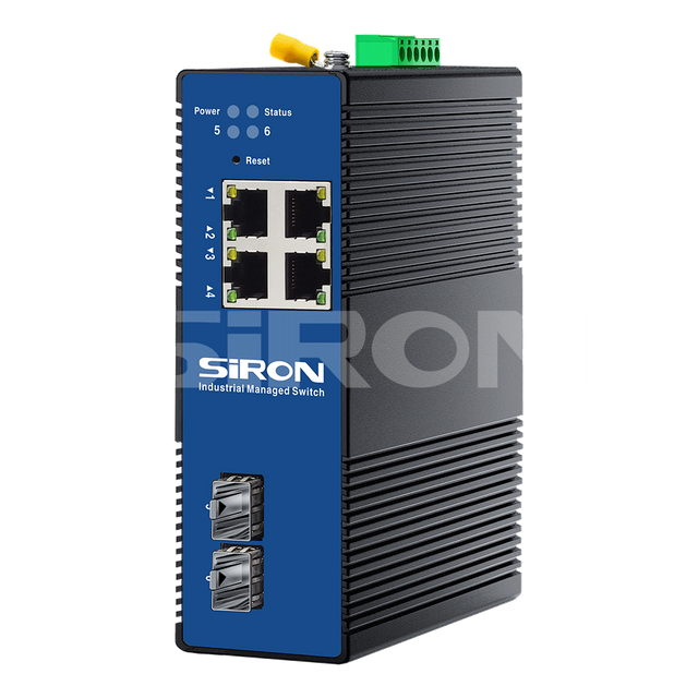 SiRON T382-13 L2+Network Management 2 Optical 8 Power Industrial Switch