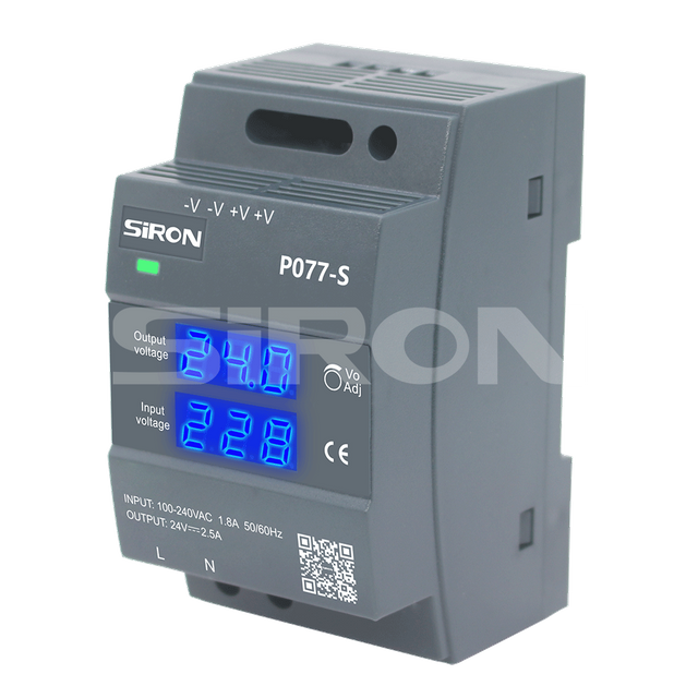 SiRON P077 Series 60W Digital Display Guide Power Supply