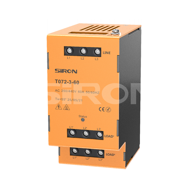SiRON T072-3 Series DIN-rail Install Three-phase Three-wire Filter