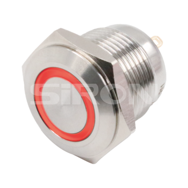 Serie SiRON H051 Φ16 con luce di pulsante in metallo in acciaio inossidabile 