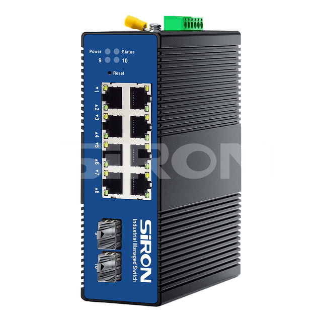 SiRON T382-14 L2+Network Management 2 Optical 8 Power Industrial Switch
