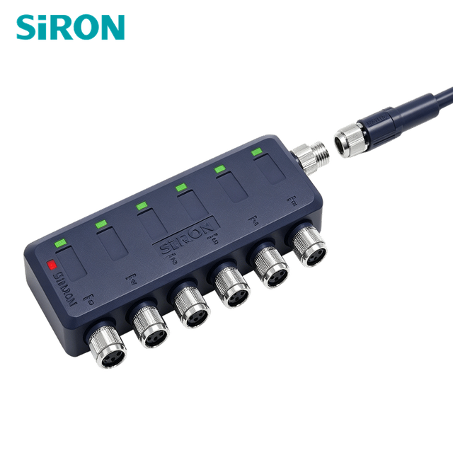 SiRON H422‑8 IP67 Split‑type M8 Junction Box With LED Indicator